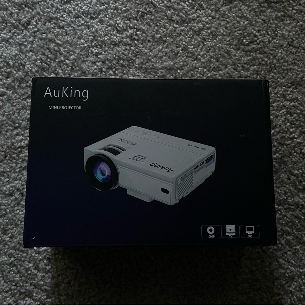 AuKing Mini Projector Upgraded Portable Video-Projector  Home Theater Movie